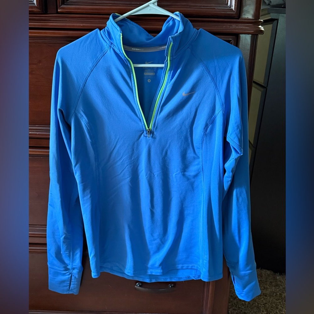 Nike Dri-FIT Blue Top with Neon Accents